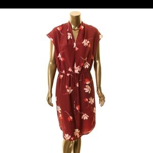 Floral Red Dress